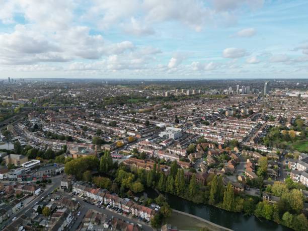 istock Ilford East London Aerial drone view high angle 1455571865
