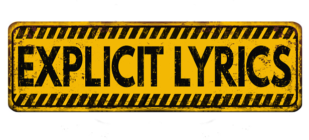 Explicit Sign For Music Explicit Lyrics Vintage Rusty Metal Sign Stock Illustration - Download ...