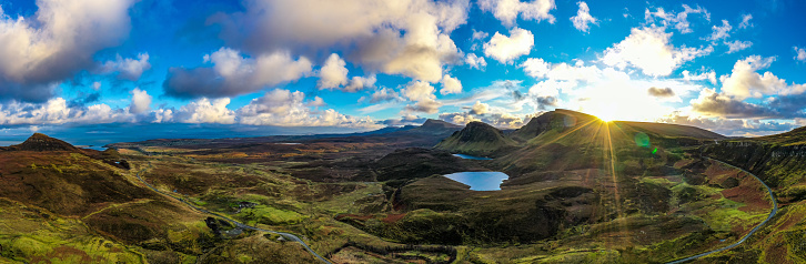 A beautiful shot of the Isle of Skye under the cloudy skies during the day