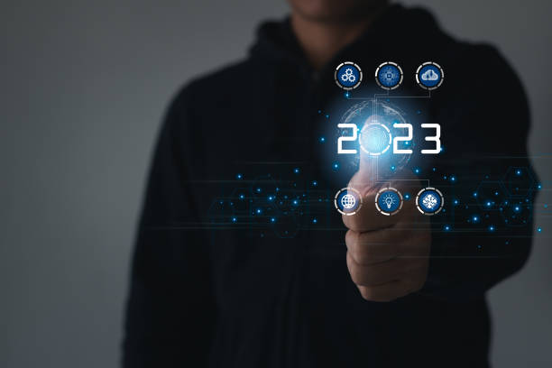 istock Digital technology, online data security, and business targets, 2023 is the new year for future business development, innovation, and creative ideas involving artificial intelligence (AI). 1455584809