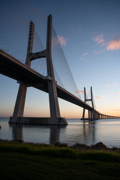 istock Beautiful view of a bridge on the water 1455585428