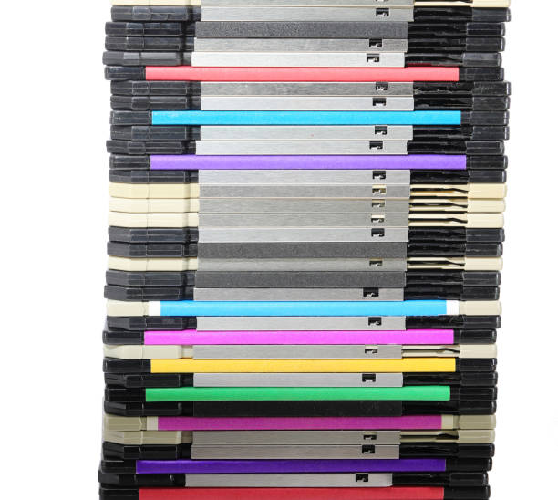istock floppy disks used to save computer data in the 90s 1455585526