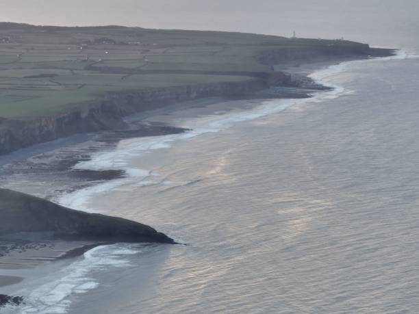 istock Aerial view of the Ogmore beach 1455586121