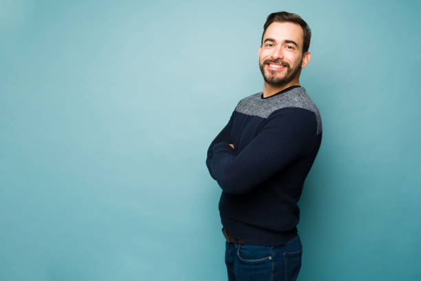 istock Profile of an attractive caucasian man looking happy 1455591323