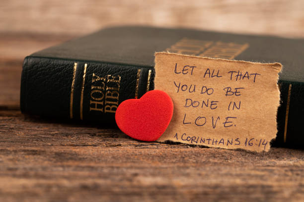 istock Handwritten Bible quote 1455599707