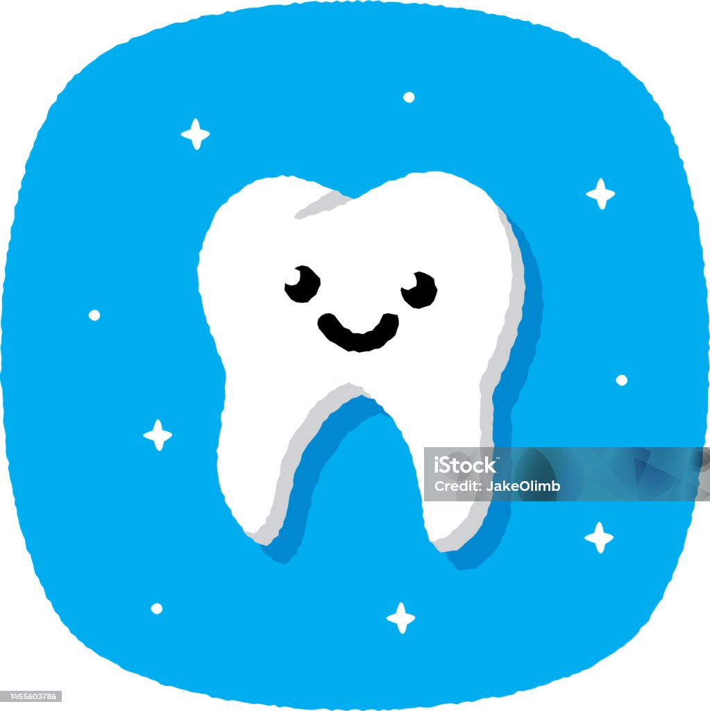 Tooth Smiley Simple Tooth Smiling Doodle 4 Stock Illustration - Download Image Now ...