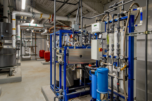Water purification equipment for a large laboratory.