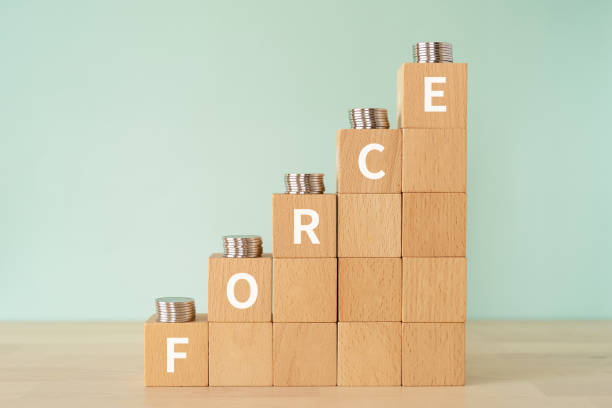 istock Wooden blocks with 