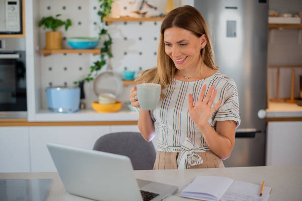 istock Woman working from home 1455607576