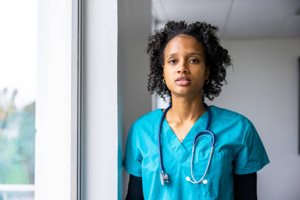 istock Portrait of a black nurse 1455609790