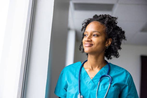 istock Portrait of a black nurse 1455609810