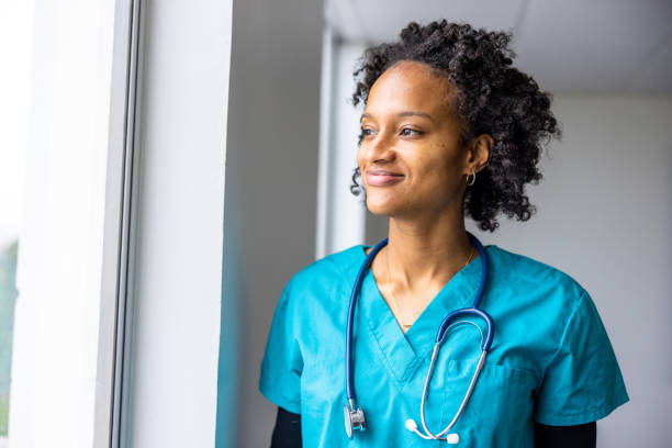 istock Portrait of a black nurse 1455609912