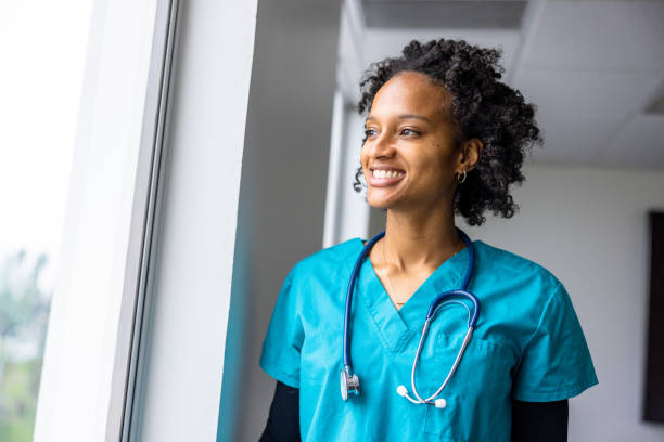 istock Portrait of a black nurse 1455610174