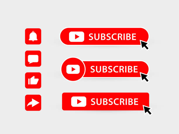 Vector collection of youtube subscribe button Vector collection of youtube subscribe button. Vector illustration. instagram-logo-icon stock illustrations