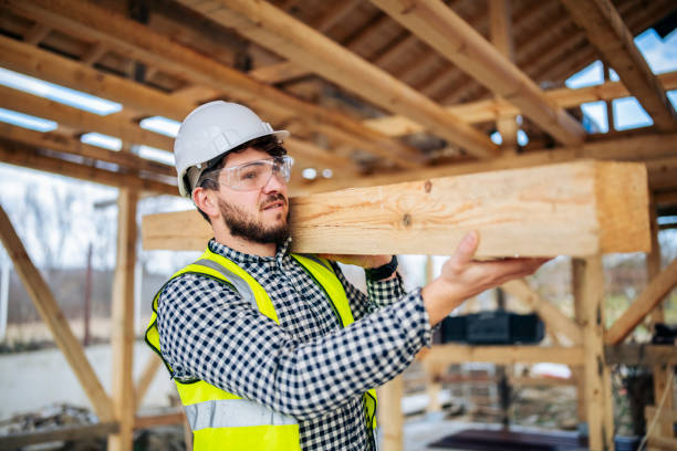 istock Building a wooden house. 1455612520
