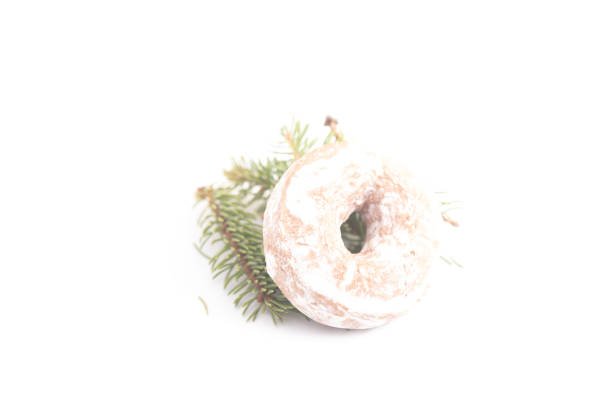 hocolate gingerbread close-up on a white background. Isolated,