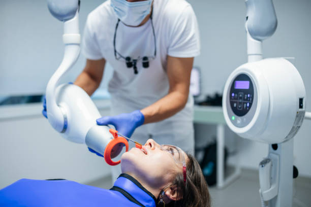 istock Dentist taking X-rays of patient. 1455627909