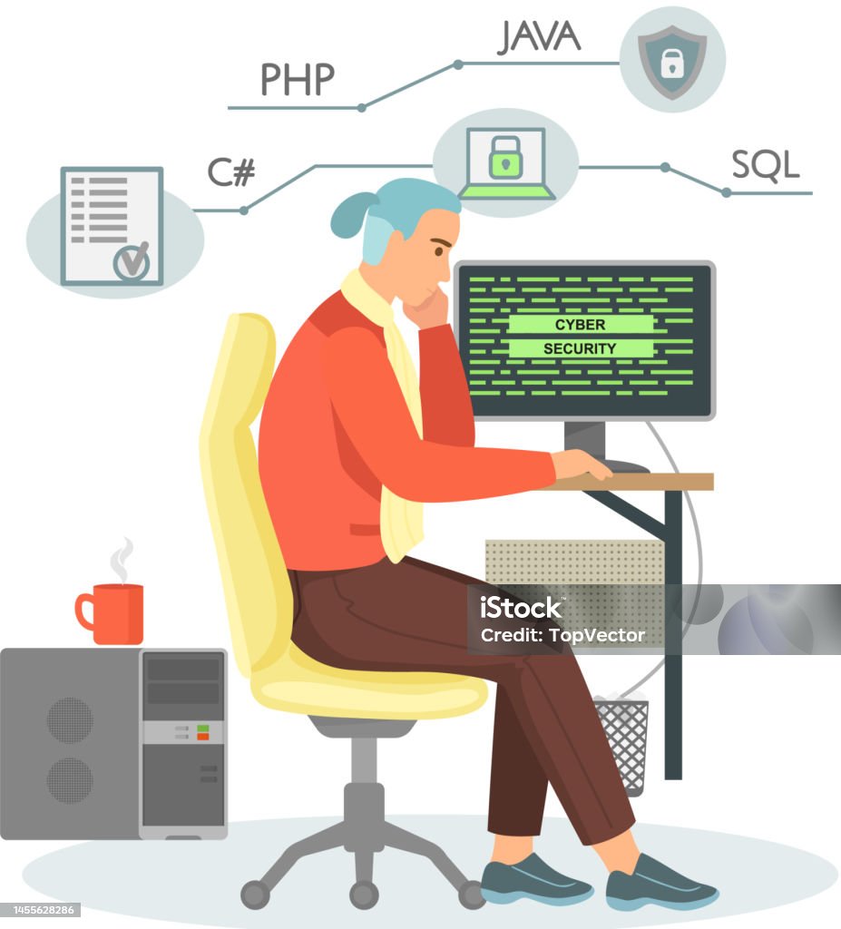 Programmer Engineering And Coding Programmer Working On Web Development ...
