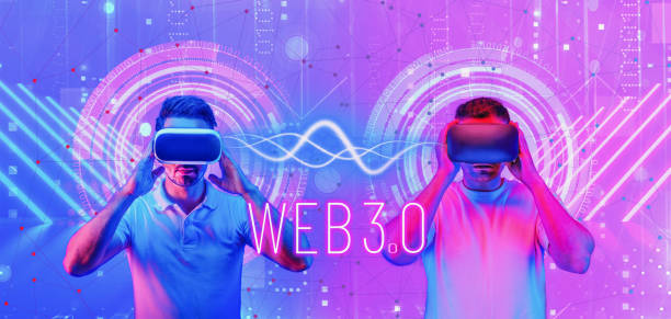 istock new internet technology background of two men wearing 3D virtual reality headset with overlay of neon letter web3.0 in concept of 3rd generation of web technology 1455631783