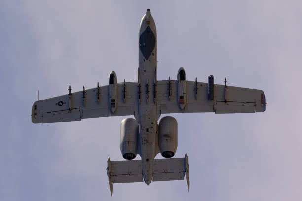 istock Bottom view of an A-10 Thunderbolt II in beautiful light 1455632176