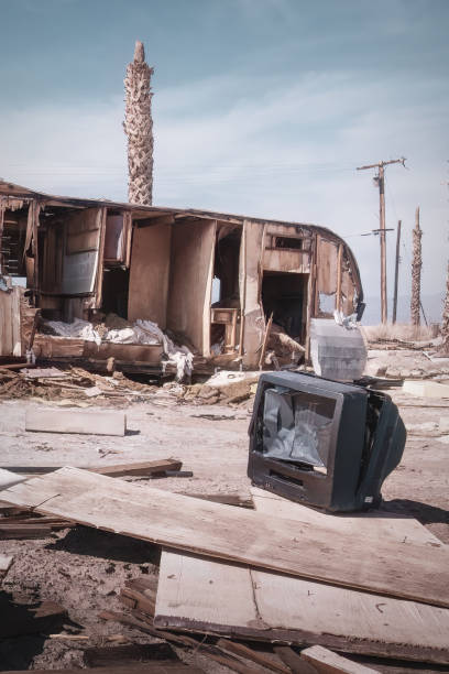 istock Abandoned Trailer in the Desert 1455633357