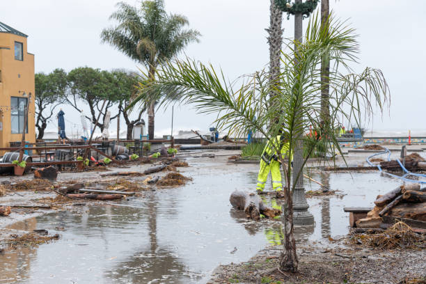 Bomb cyclone causes severe storm with severe flood damage in Capitola; storm kills 2 in coastal Santa Cruz County, CA, part of Capitola Wharf and Sea Cliff Pier.