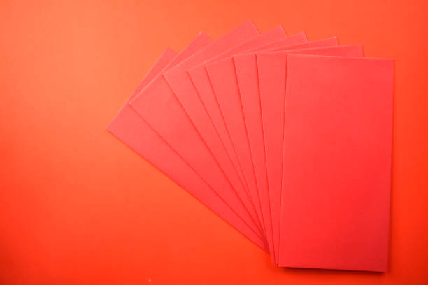 istock red envelope on red background for card design on chinese day 1455638760