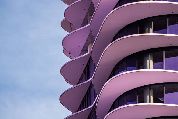 istock Low Angle View of Futuristic Modern Building 1455638923