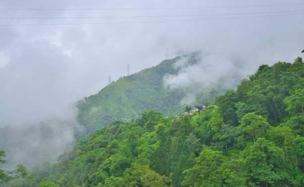 istock Dark monsoon clouds over a forest near Mirik, Darjeeling. 1455645508