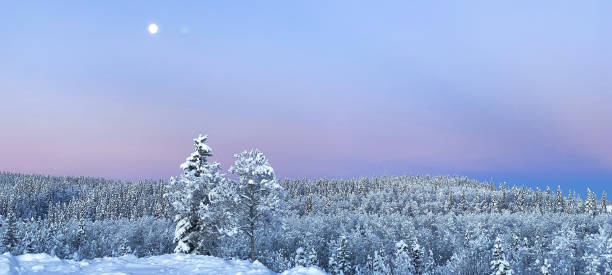 alpenglow in interior alaska - copy space alpenglow winter mountain range imagens e fotografias de stock