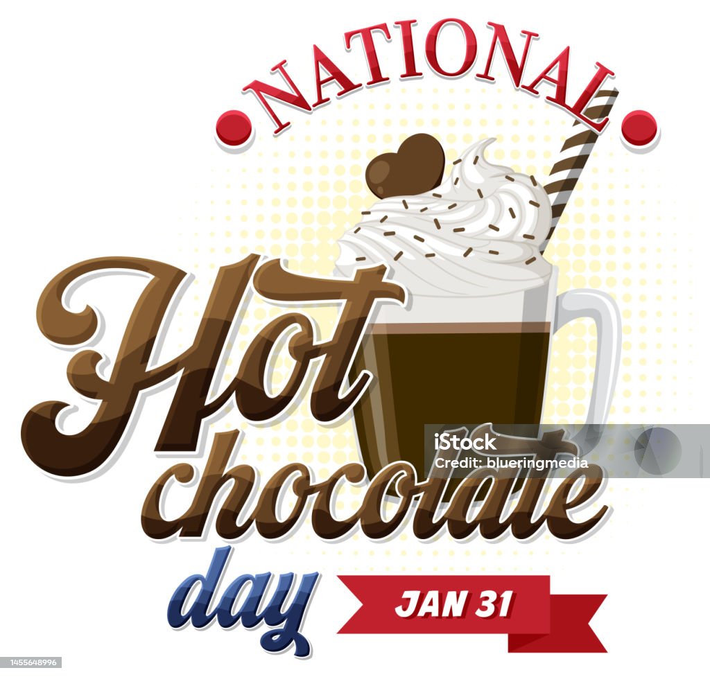 National Hot Chocolate Day Banner Design Stock Illustration Download