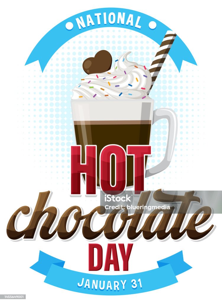 National Hot Chocolate Day Banner Design Stock Illustration Download