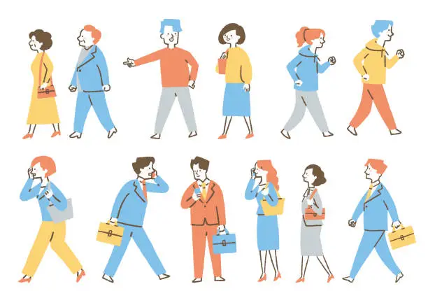 Vector illustration of Various people_set 02_color