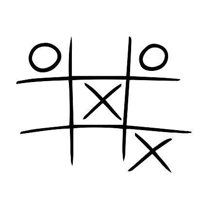 vector hand drawn noughts and crosses
