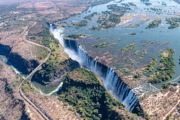 istock Aerial View of Victoria Falls 1455659003