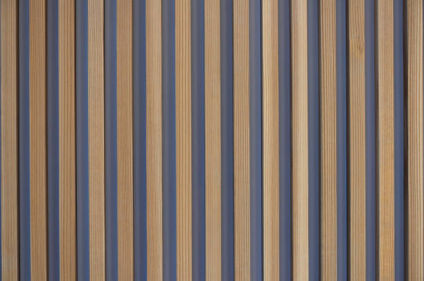 Close-up of wooden wall slat texture background