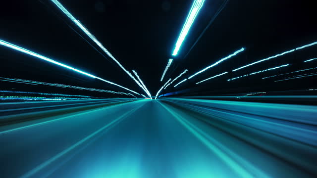 Bright Motion Timelapse of the Night Rush Drive in a Big City.