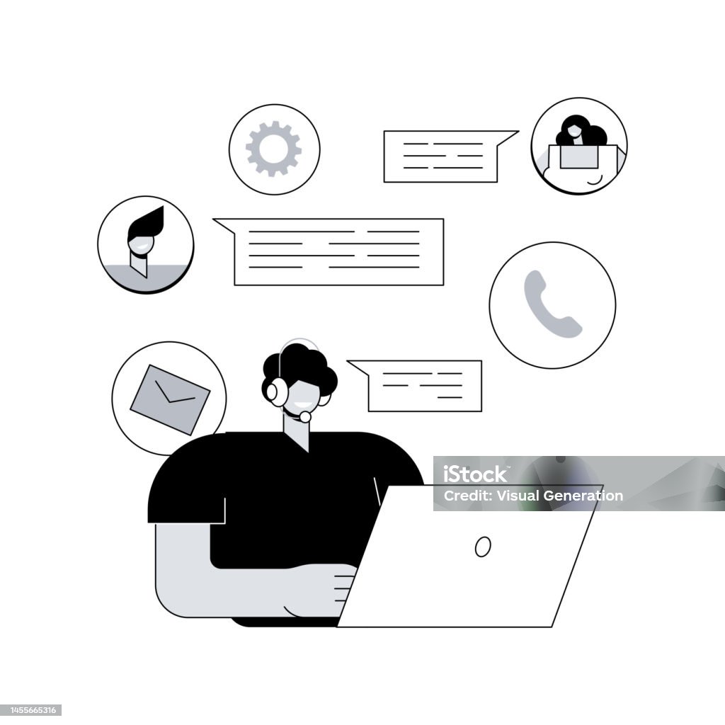 Chat Help Stock Vector Customer Support Abstract Concept Vector Illustration Stock ...