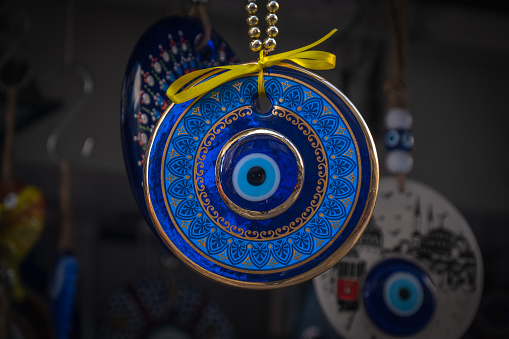 The evil eye bead is a traditional Turkish souvenir.