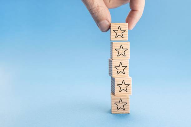 istock Five stars Customer feedback, rating, ranking and service concept 1455675785