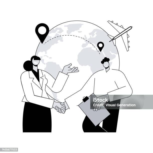 Expats Symbol Expat Work Abstract Concept Vector Illustration Stock Illustration ...