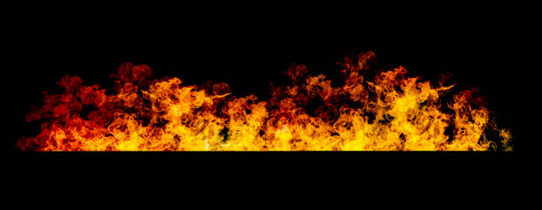 istock pile of flames on a black background 1455678630