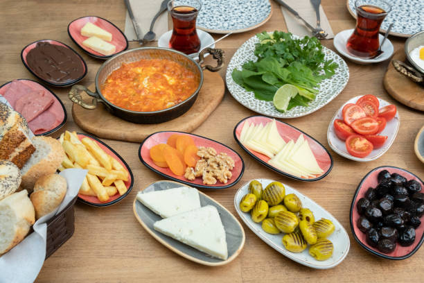 istock High angle shot of a traditional Turkish breakfast table 1455678762