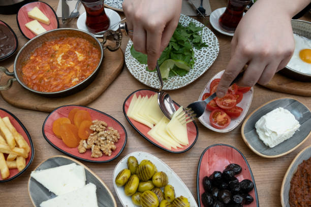 istock High angle shot of a traditional Turkish breakfast table 1455678771