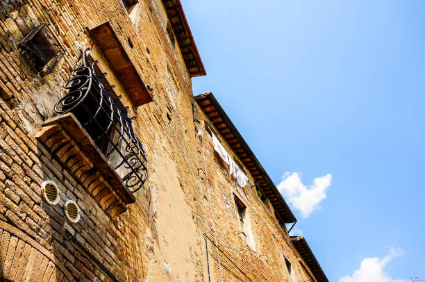 istock Low angle shot of a stone building facade 1455680088