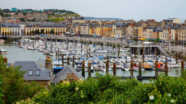 The City of Dieppe in the Normandy France stock photo