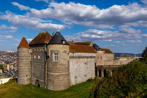 dieppe, France – September 02, 2023: The stunning Chateau Musee de Dieppe building in France
