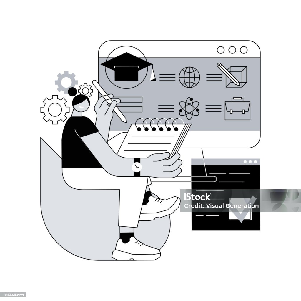 Enrollment Graphics Course Enrollment Abstract Concept Vector Illustration Stock ...