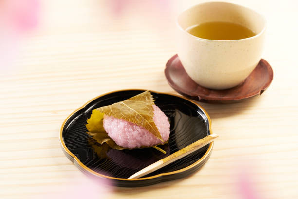 istock Sakuramochi is Japanese sweets wrapped in cherry leaves 1455685217