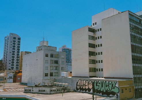 Sao Paulo, Brazil – November 10, 2021: A photo of Graffiti and buildings in Sao Paulo